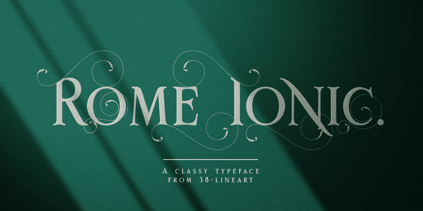 Beispiel einer Rome Ionic-Schriftart #1
